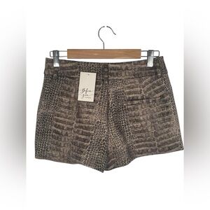 Before You Collection Crocodile Print Shorts NWT Small